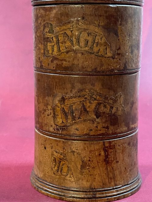 A RARE ANTIQUE SIX TIER SPICE TOWER - ADDITIONAL PHOTO 7