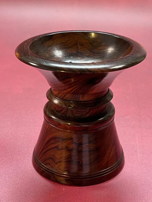 antique treen lignum vitae pounce pot - CATEGORY: ANTIQUE MISCELLANEOUS - DATED 19TH CENTURY