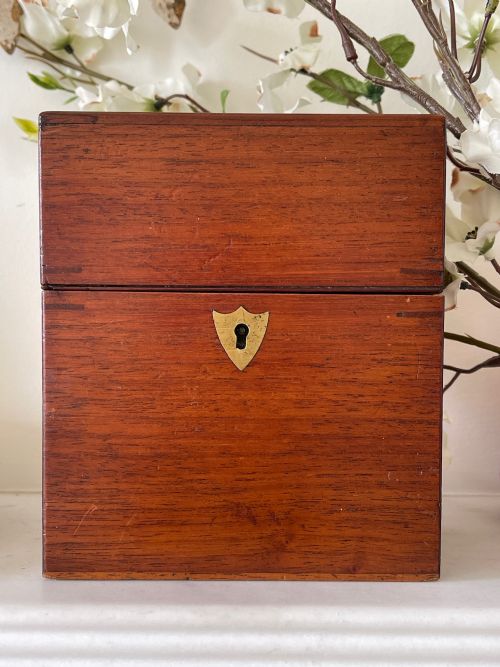 a small c19th mahogany domestic apothecary or medical box - CATEGORY: ANTIQUE BOXES - DATED 19TH CENTURY