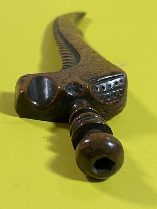 antique treen knitting sheath elaborately carved - CATEGORY: ANTIQUE MISCELLANEOUS - DATED 19TH CENTURY
