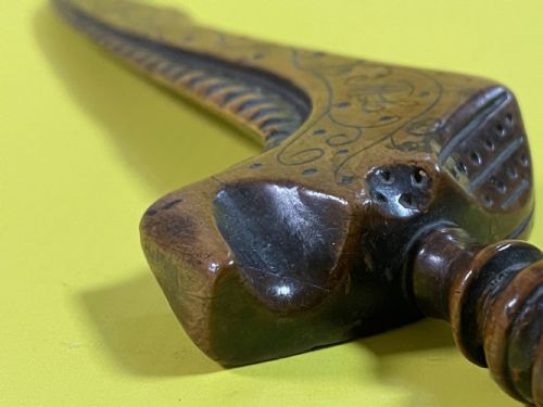 ANTIQUE TREEN KNITTING SHEATH ELABORATELY CARVED - ADDITIONAL PHOTO 3