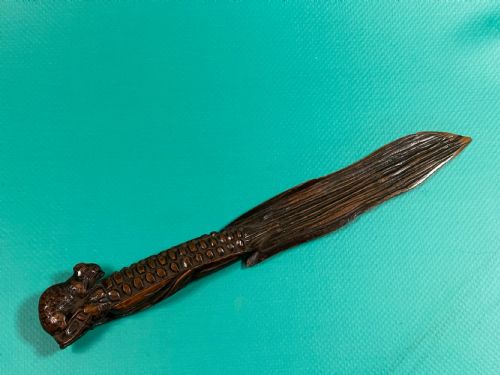 ANTIQUE TREEN PAPER KNIFE - ADDITIONAL PHOTO 1