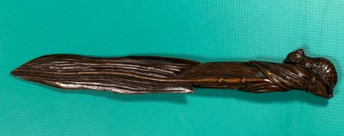 ANTIQUE TREEN PAPER KNIFE - ADDITIONAL PHOTO 2