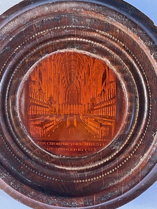 ANTIQUE TABLE SNUFF BOX YORK MINSTER SALVAGED TIMBERS - ADDITIONAL PHOTO 4