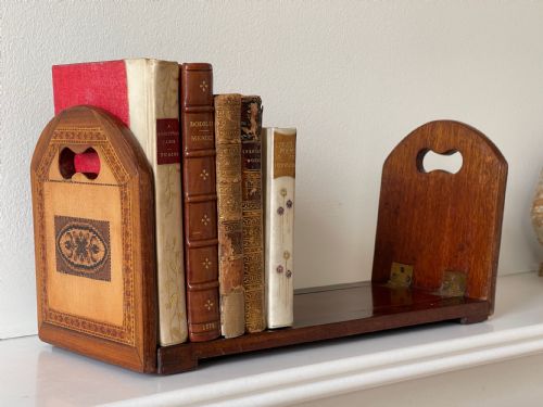 ANTIQUE TUNBRIDGE WARE EXTENDING BOOK SLIDE EX B AUSTEN COLLECTION - ADDITIONAL PHOTO 1