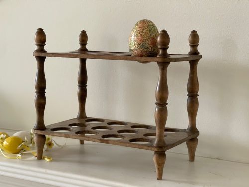 ANTIQUE TREEN EGG RACK - ADDITIONAL PHOTO 1