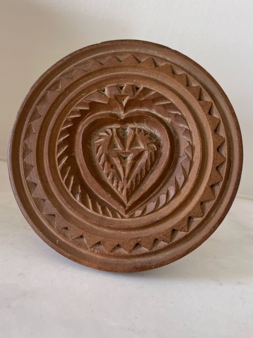 fig 1. An Unusual Antique Treen Funeral Biscuit Stamp