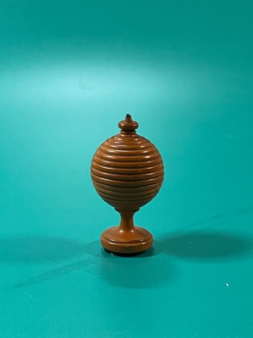 ANTIQUE TREEN BOXWOOD MAGIC TRICK DISAPPEARING BALL - ADDITIONAL PHOTO 2