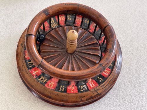 AN UNUSUAL 19TH CENTURY MINI ROULETTE GAME EX CHARLTON COLLECTION - ADDITIONAL PHOTO 2