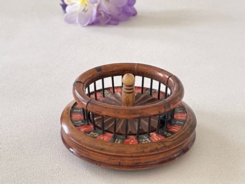 AN UNUSUAL 19TH CENTURY MINI ROULETTE GAME EX CHARLTON COLLECTION - ADDITIONAL PHOTO 8
