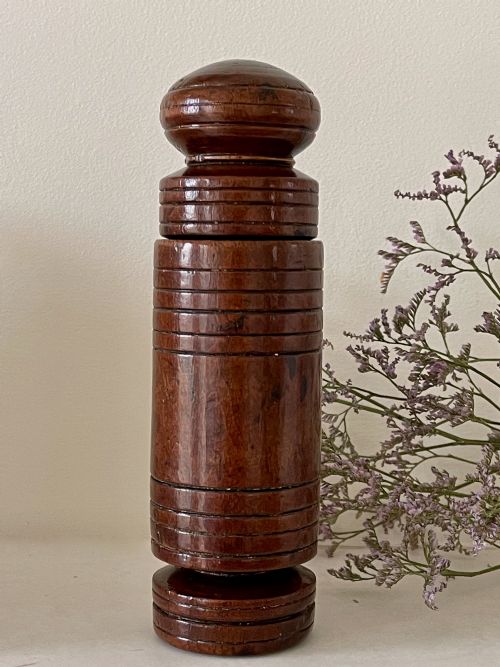 LATE 1600S EARLY 1700S ANTIQUE TREEN SPICE MORTAR GRATER - ADDITIONAL PHOTO 1