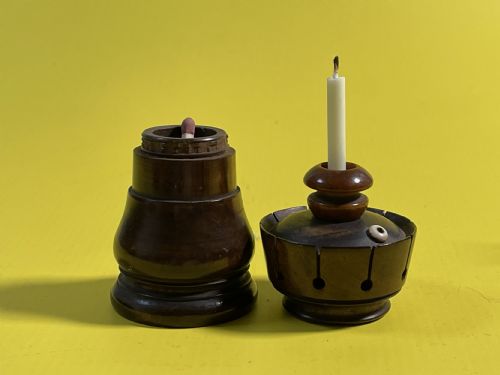 ANTIQUE COMBINATION GO TO BED CANDLE HOLDER - ADDITIONAL PHOTO 1