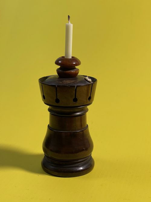 ANTIQUE COMBINATION GO TO BED CANDLE HOLDER - ADDITIONAL PHOTO 2