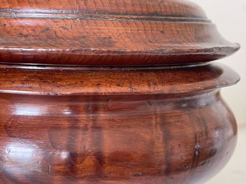 ANTIQUE YEW WOOD SPICE POT - ADDITIONAL PHOTO 7