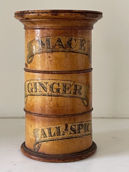 antique treen three tier spice tower - CATEGORY: ANTIQUE BOXES - DATED 19TH CENTURY