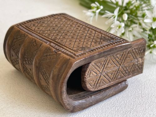 A GEORGIAN SNUFF BOOK BOX DOUBLE OPENING - ADDITIONAL PHOTO 5