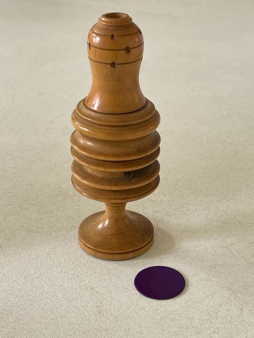 antique treen magic trick disappearing countercoin - CATEGORY: ANTIQUE MISCELLANEOUS - DATED 1910
