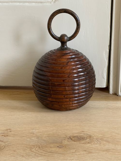 antique treen lignum vitae door stop - CATEGORY: ANTIQUE MISCELLANEOUS - DATED 19TH CENTURY