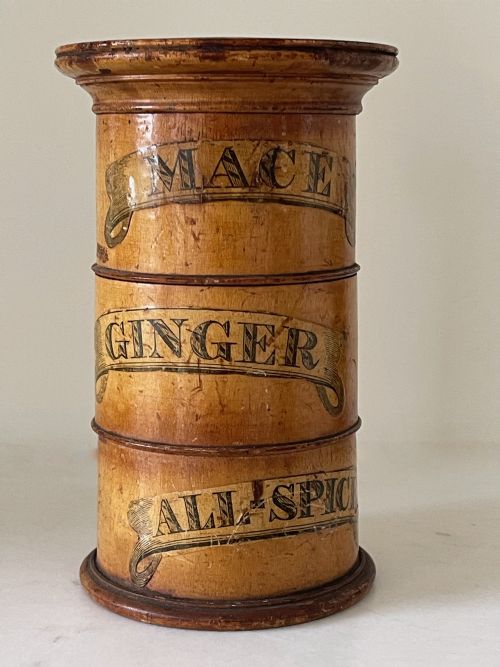 antique treen three tier spice tower - CATEGORY: ANTIQUE BOXES - DATED 19TH CENTURY