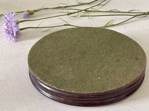ANTIQUE TREEN MAHOGANY WINE COASTER - ADDITIONAL PHOTO 2