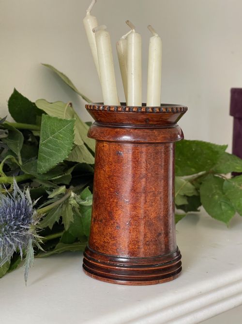 ANTIQUE TREEN SPILL VASE LEVI COLLECTION LABEL - ADDITIONAL PHOTO 4