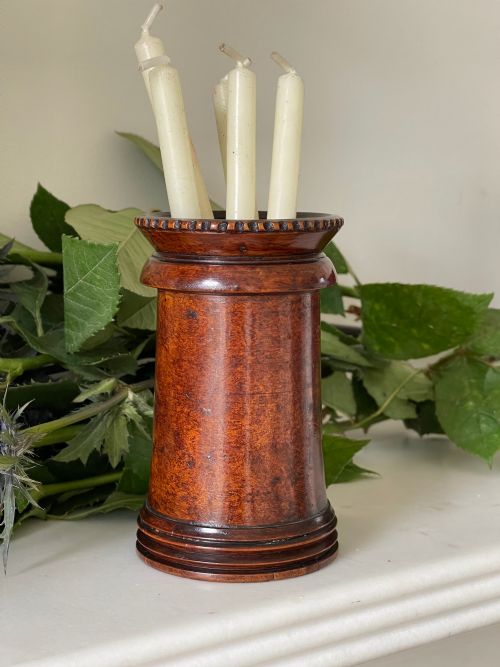 ANTIQUE TREEN SPILL VASE LEVI COLLECTION LABEL - ADDITIONAL PHOTO 5