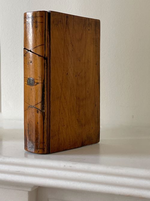 ANTIQUE TREEN PUZZLE BOOK BOX MONEY BOX - ADDITIONAL PHOTO 1