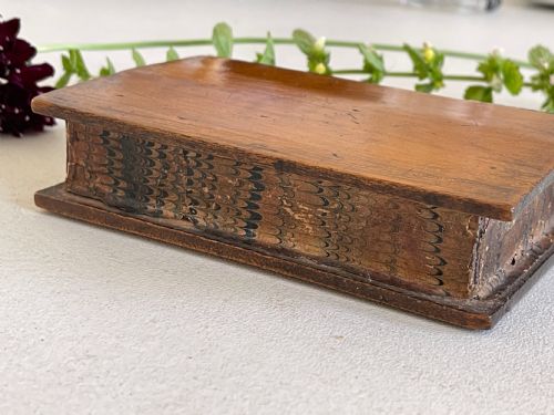 ANTIQUE TREEN PUZZLE BOOK BOX MONEY BOX - ADDITIONAL PHOTO 6