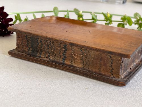 ANTIQUE TREEN PUZZLE BOOK BOX MONEY BOX - ADDITIONAL PHOTO 7