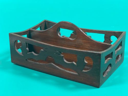 an antique rosewood desk tidy - CATEGORY: ANTIQUE MISCELLANEOUS - DATED 19TH CENTURY