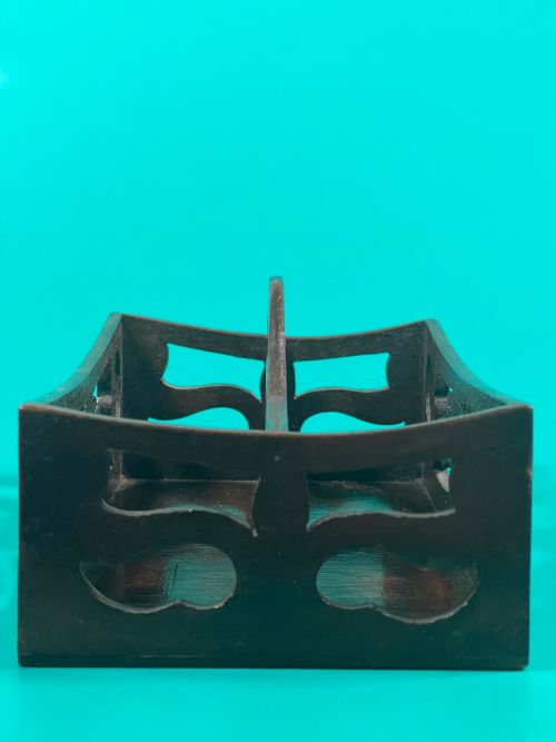 AN ANTIQUE ROSEWOOD DESK TIDY - ADDITIONAL PHOTO 5