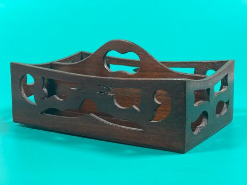 AN ANTIQUE ROSEWOOD DESK TIDY - ADDITIONAL PHOTO 8
