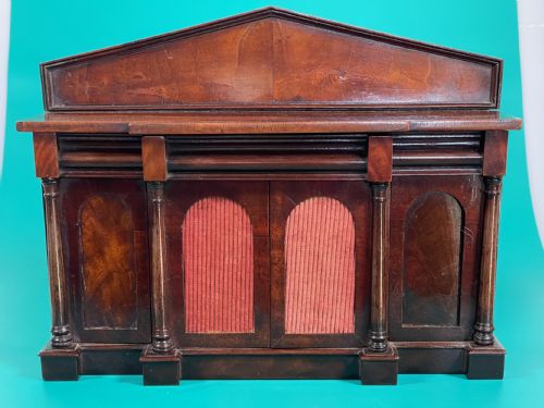 A MINIATURE ANTIQUE TREEN CHIFFONIER TRAVELLING SALES PIECE - ADDITIONAL PHOTO 22