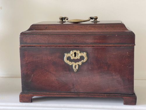 A GEORGIAN TEA CHEST CADDY SECRET DRAWER - ADDITIONAL PHOTO 2