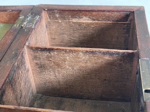 A GEORGIAN TEA CHEST CADDY SECRET DRAWER - ADDITIONAL PHOTO 9