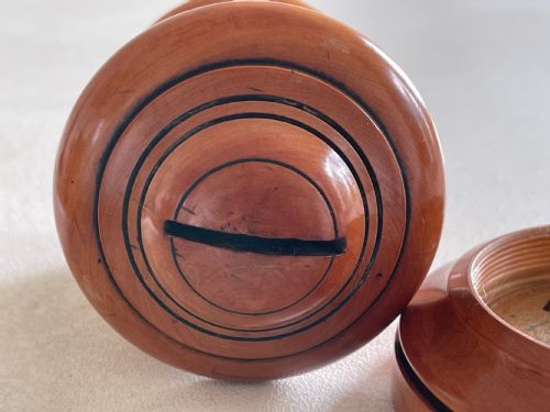 ANTIQUE TREEN BOXWOOD MONEY BOX - ADDITIONAL PHOTO 2