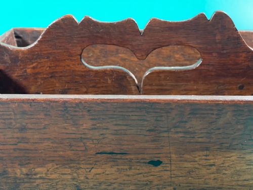 ANTIQUE GEORGIAN COUNTRY OAK CUTLERY TRAY - ADDITIONAL PHOTO 2