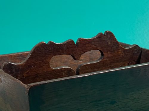 ANTIQUE GEORGIAN COUNTRY OAK CUTLERY TRAY - ADDITIONAL PHOTO 5