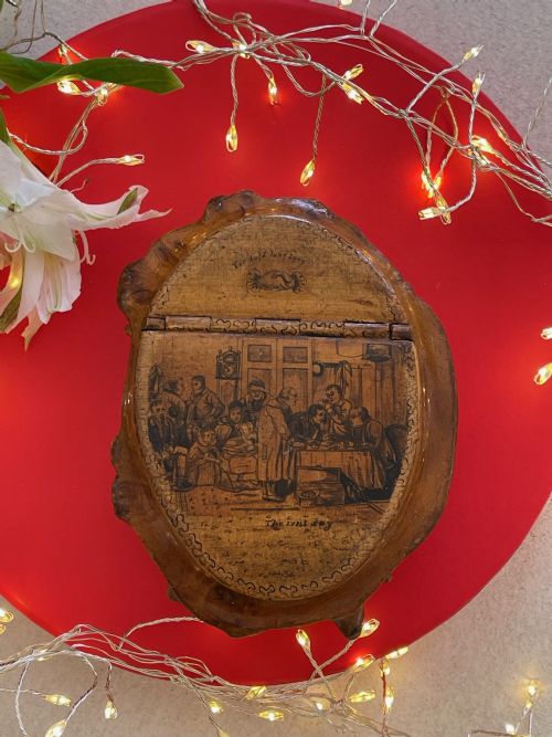 ANTIQUE SCOTTISH BURR WOOD SNUFF BOX - ADDITIONAL PHOTO 7