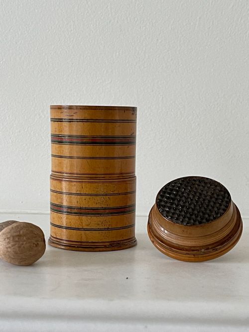 ANTIQUE GEORGIAN SPICE TOWER NUTMEG GRATER - ADDITIONAL PHOTO 1