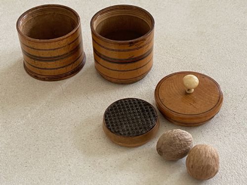 ANTIQUE GEORGIAN SPICE TOWER NUTMEG GRATER - ADDITIONAL PHOTO 2