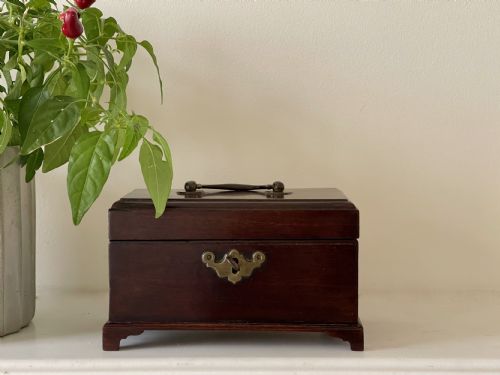 an antique georgian mahogany mini tea chestcaddy - CATEGORY: ANTIQUE BOXES - DATED GEORGIAN