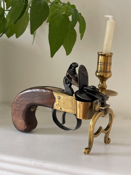 ANTIQUE FLINTLOCK TINDER PISTOL - ADDITIONAL PHOTO 4