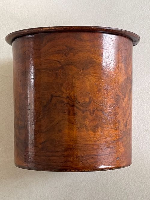 ANTIQUE CIRCULAR TEA CADDY - ADDITIONAL PHOTO 2