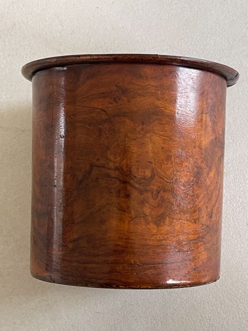 ANTIQUE CIRCULAR TEA CADDY - ADDITIONAL PHOTO 3