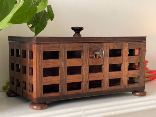 ANTIQUE ROSEWOOD LETTERSTATIONERY BOX TREEN - ADDITIONAL PHOTO 5