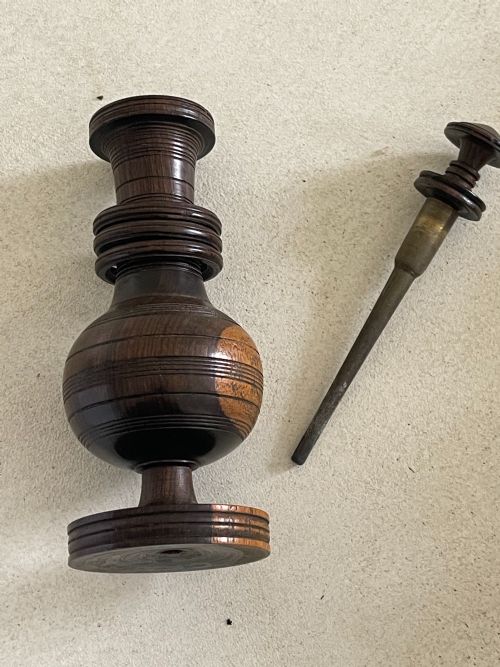 antique treen lignum vitae chocolate whisk - CATEGORY: ANTIQUE MISCELLANEOUS - DATED 19TH CENTURY