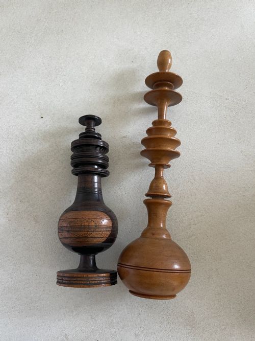 ANTIQUE TREEN LIGNUM VITAE CHOCOLATE WHISK - ADDITIONAL PHOTO 1