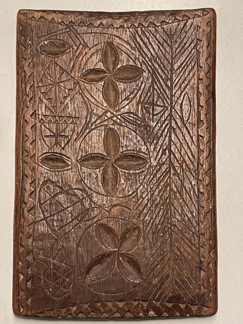 AN ANTIQUE TREEN LACE FOLDERPRESS DOUBLESIDED - ADDITIONAL PHOTO 5
