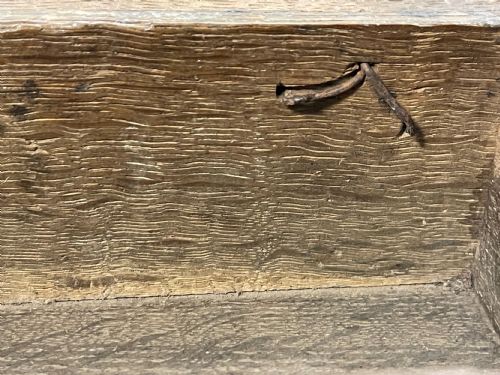 AN ANTIQUE OAK BOX GREAT COLOUR AND PATINA - ADDITIONAL PHOTO 3